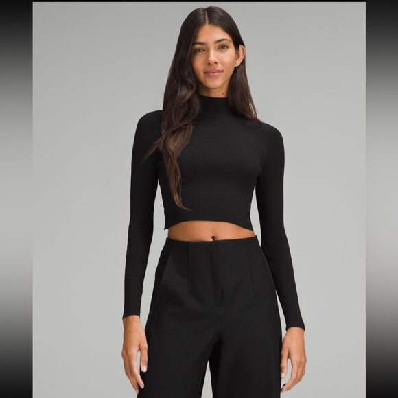 Lululemon Ribbed-Knit Twist-Back Mockneck Sweater - Picture 2 of 6